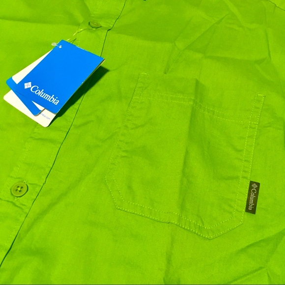 NWT Columbia Sportswear S/S Casual Button Down Front Shirt Men’s Sz XL Green NEW - Picture 5 of 7